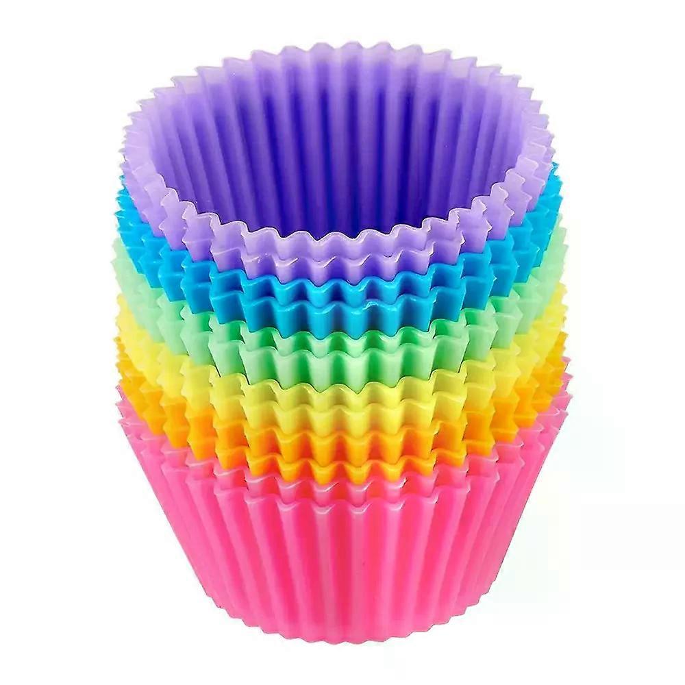 Round Shaped Cake Muffin Cupcake Baking Molds, 12pcs/Set Kitchen Cooking Bakeware Maker DIY Cake Decorating Tools