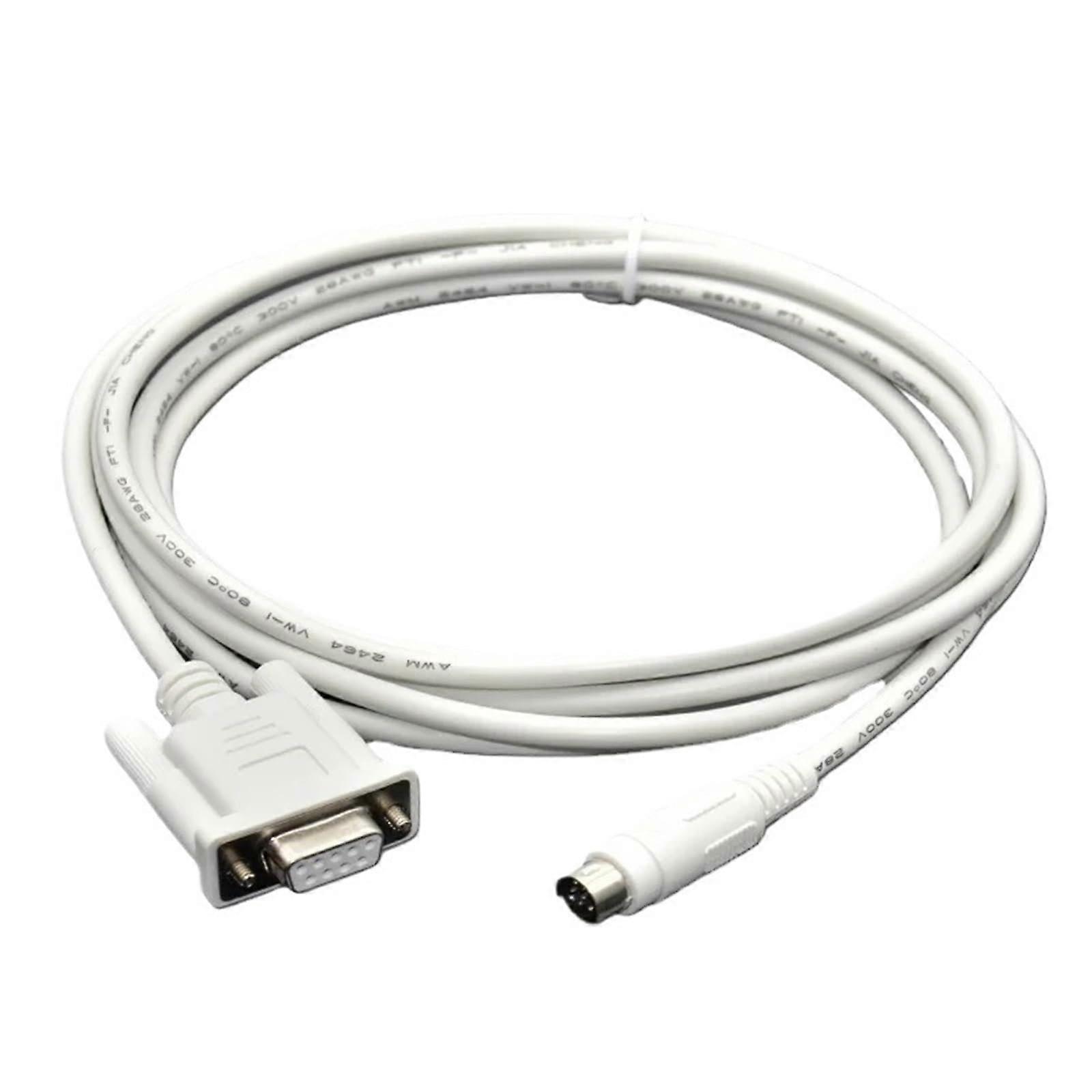 TPCFX PLC Programming Cable 3M for MCGS TPC Series HMI to Mitsubishi FX Controllers RS232 White