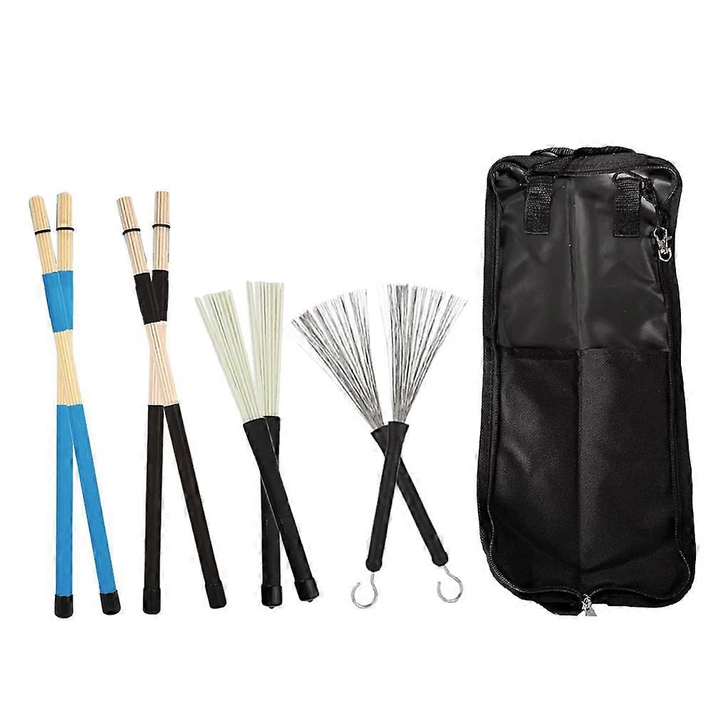 Retractable Drum Brushes with Drumstick Bag