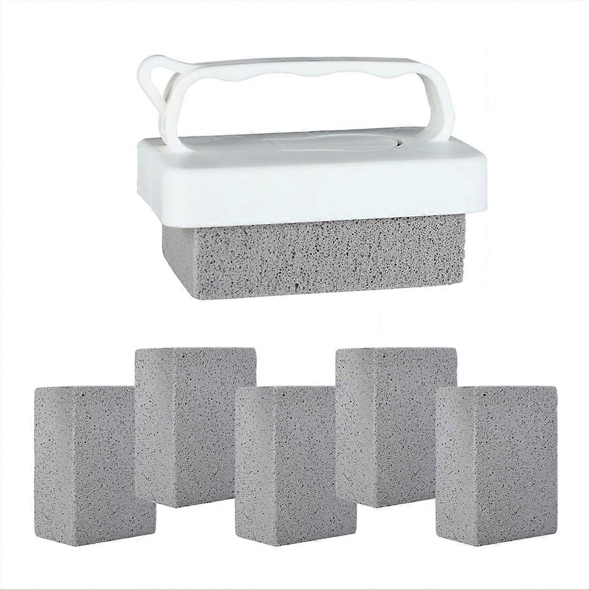6 PCS Handheld Pool Pumice Stones Pool Clean Block with Handle