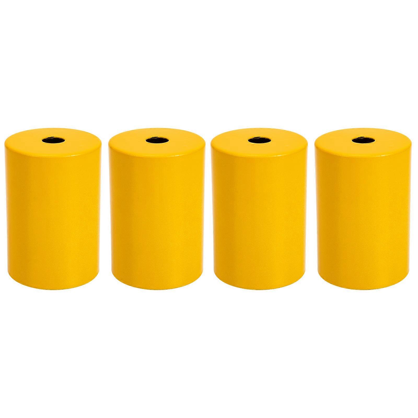 Yellow Lamp Cup Accessories E27 Lamp Holder Cups for DIY 4Pcs Set