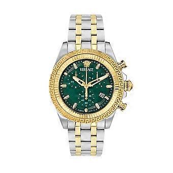 Versace Women’s Fornax Chronograph 43 mm White Dial Crystal
