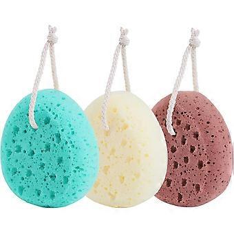 3 esponjas de baño para mujeres, hombres y adolescentes. Esponjas de baño de lufa.