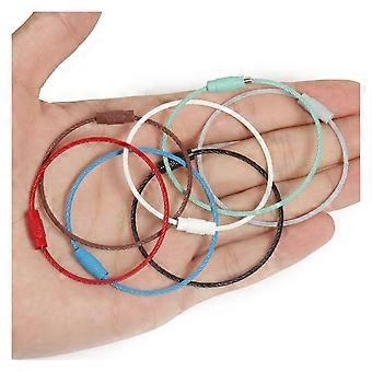 10pcs 50mm Stainless Steel Key Rings Durable Round Split Keychain for Keys and Crafts Random Colors