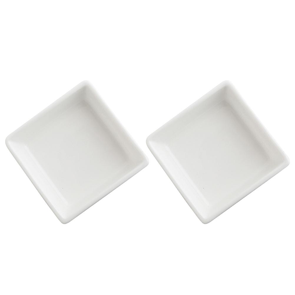 Square Design Plate Snack Storage Plates for Storage Use 2Pcs