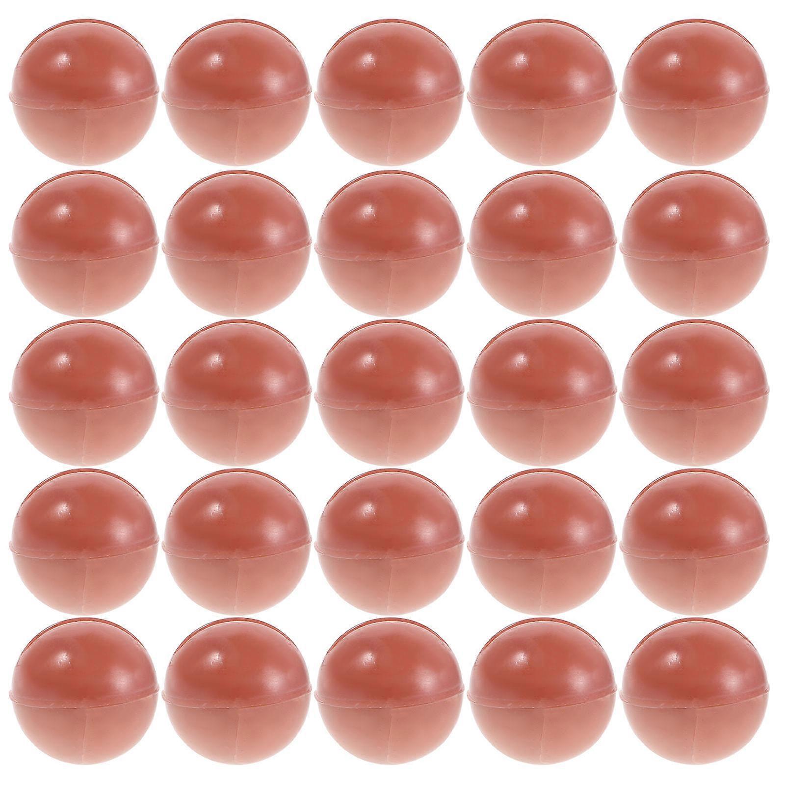 Balls for Baby Noise Maker Plastic Inserts 100Pcs Light Brown Round
