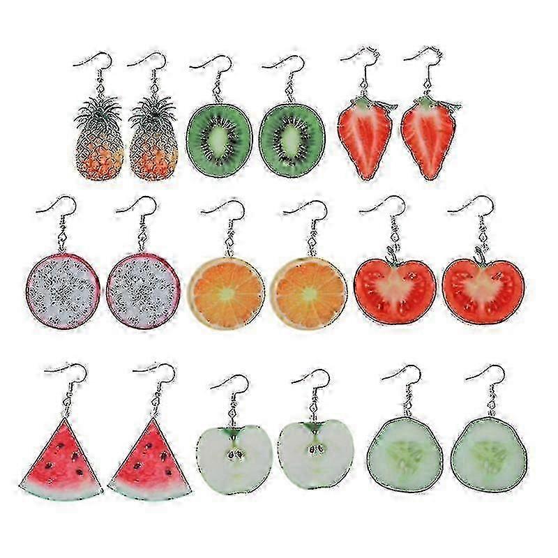 Unique Classic Simulated Fruit Shape Stud Earrings Multi Type Earrings Unisex
