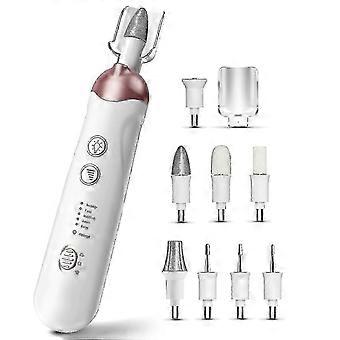 Eletorot elektrische nagelvijlset, 8-in-1 professionele manicure- en pedicureset, draadloze pedicure-instrumenten voor voeten, elektrische nagelboormachine met 5 snelheden
