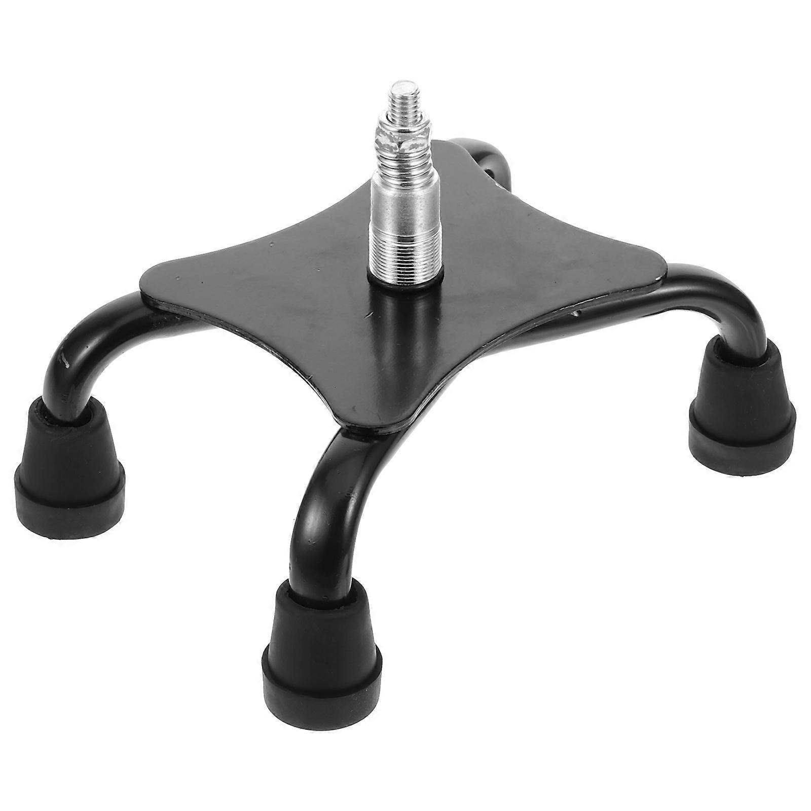 Quad Cane Tip Rubber Crutch Tip Replacement for Cane 3Pcs Black Durable Support