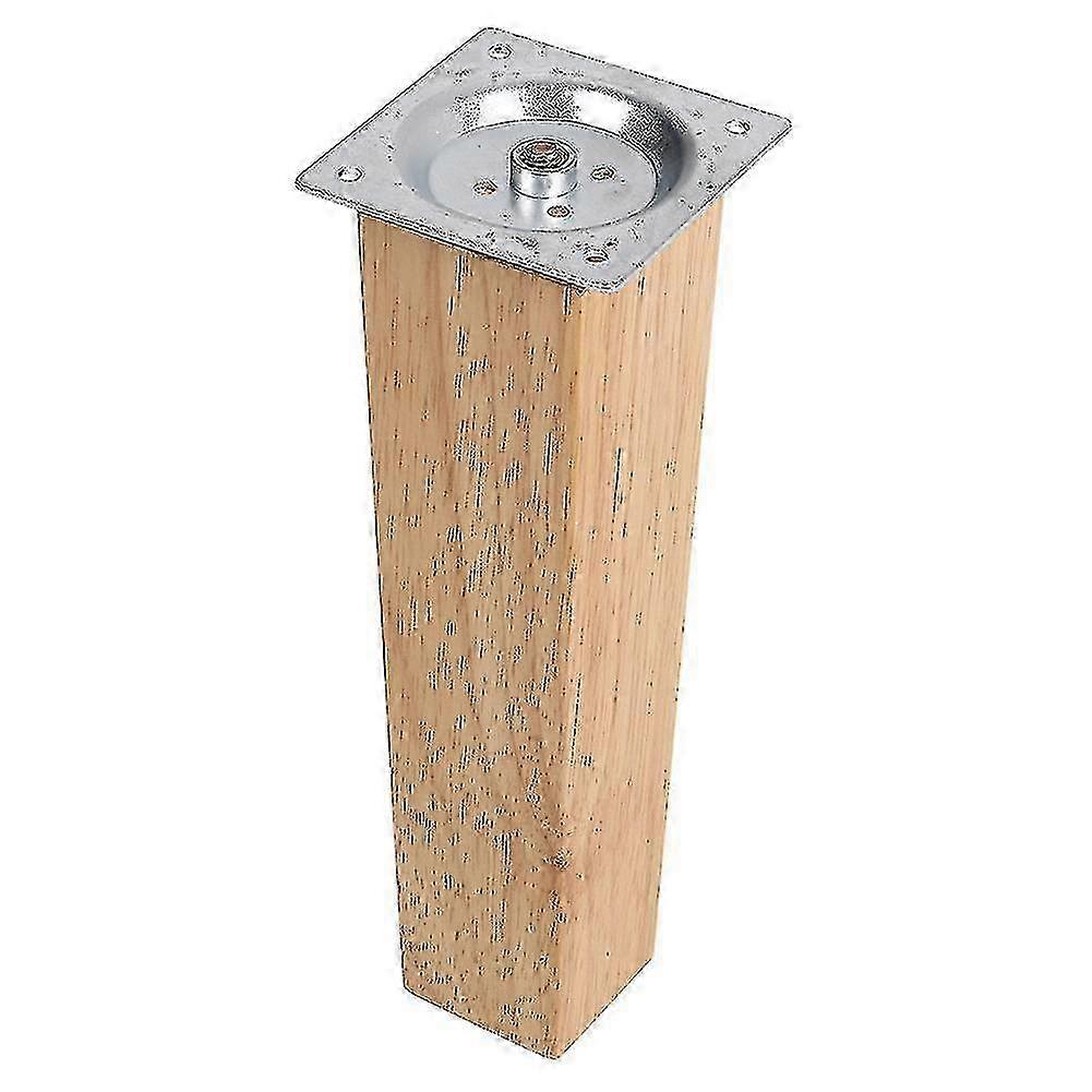 4er-Set quadratische Möbelbeine aus Eichenholz