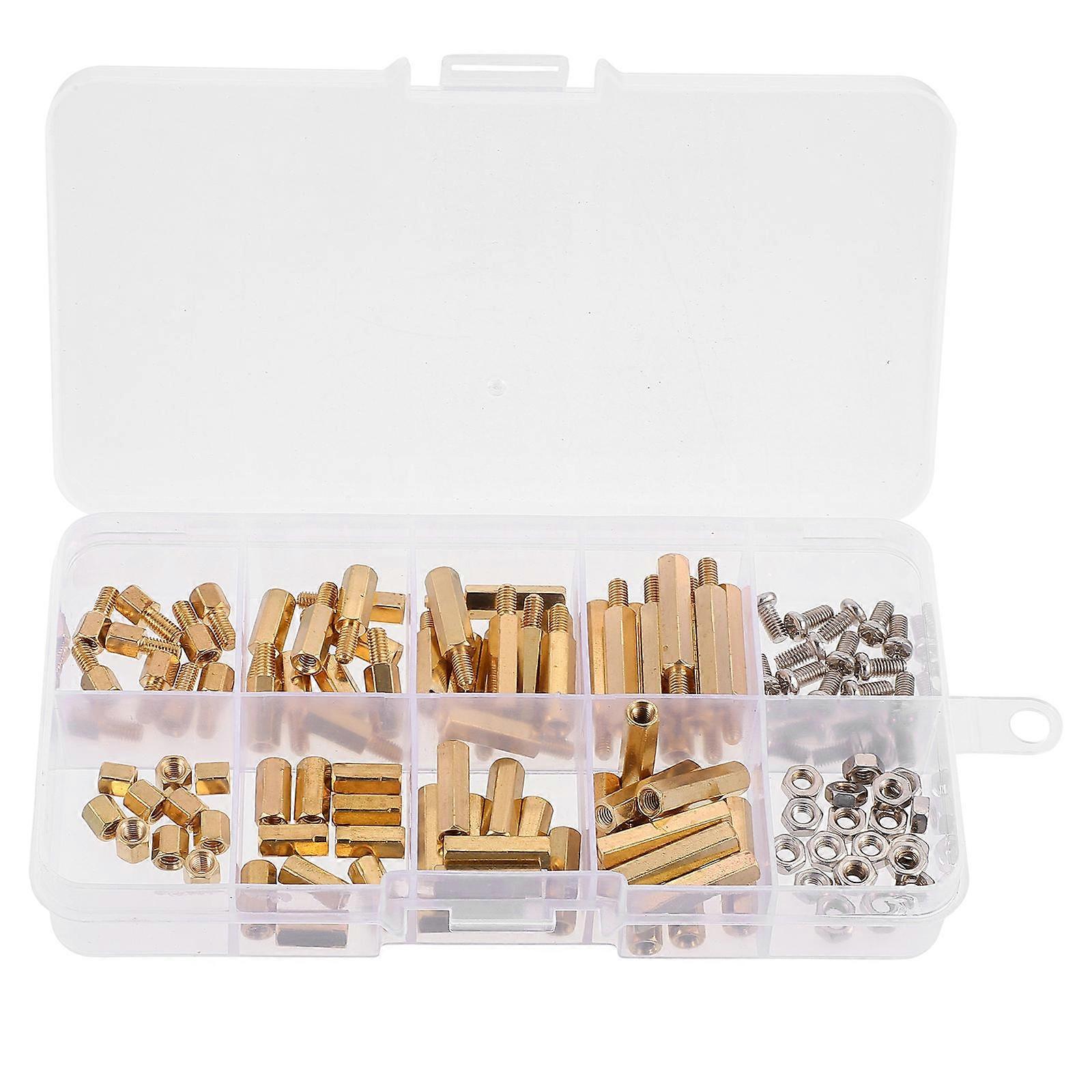 Hexagonal Brass Pillar Isolation Columns Studs for Fixing 1 Box
