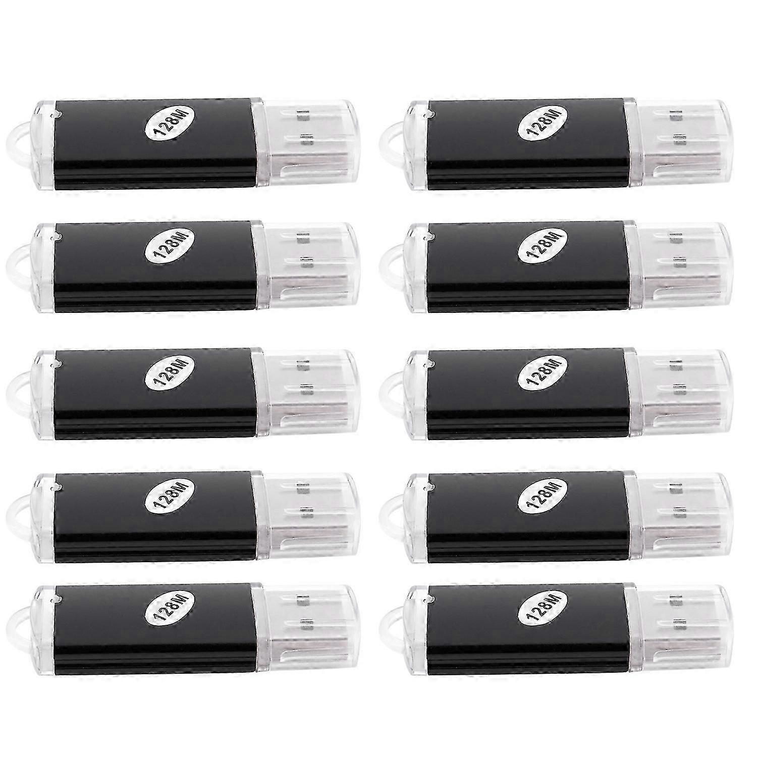 10 x USB Memory 2.0 Memory Stick Flash Drive 128MB Gift