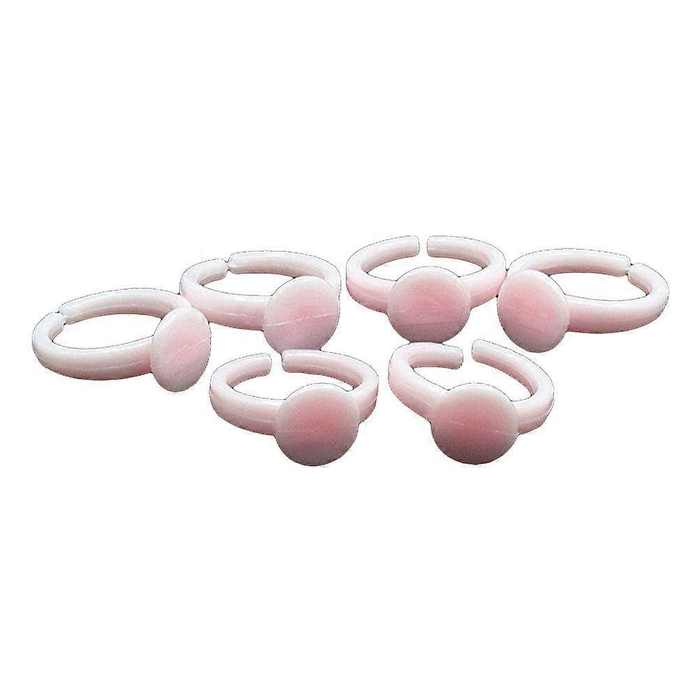 Children's Plastic Ring Adjustable Ring Base for 100Pcs Pink Craft Supplies