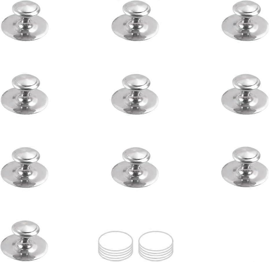 Round Door Knobs, Self-Adhesive Stainless Steel Drawer Knobs, Kitchen