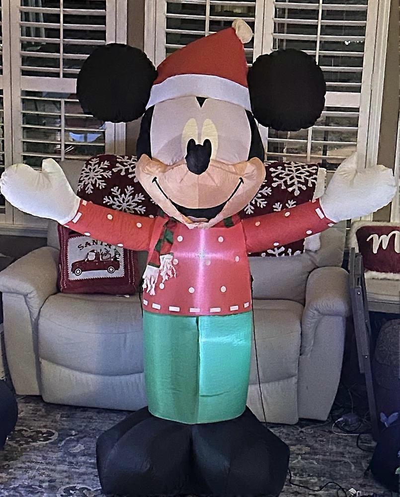 Christmas 6 ft Mickey Mouse Airblown Inflatable Holiday #1026213