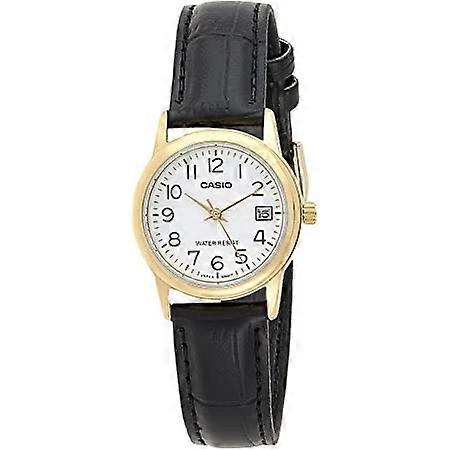 CASIO COLLECTION LADY DATE GOLD, LEATHER - WHITE