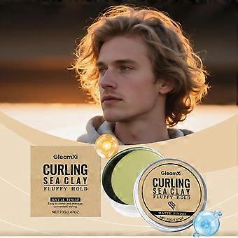 GleamXi Curling Sea Clay Hair Styling Wax - Matte Finish Fluffy Hold, 70g