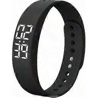 Fitness Tracker Watch No Bluetooth No APP Needed - USB Charge Pedometer Sports Digital Wristwatch in White & Black