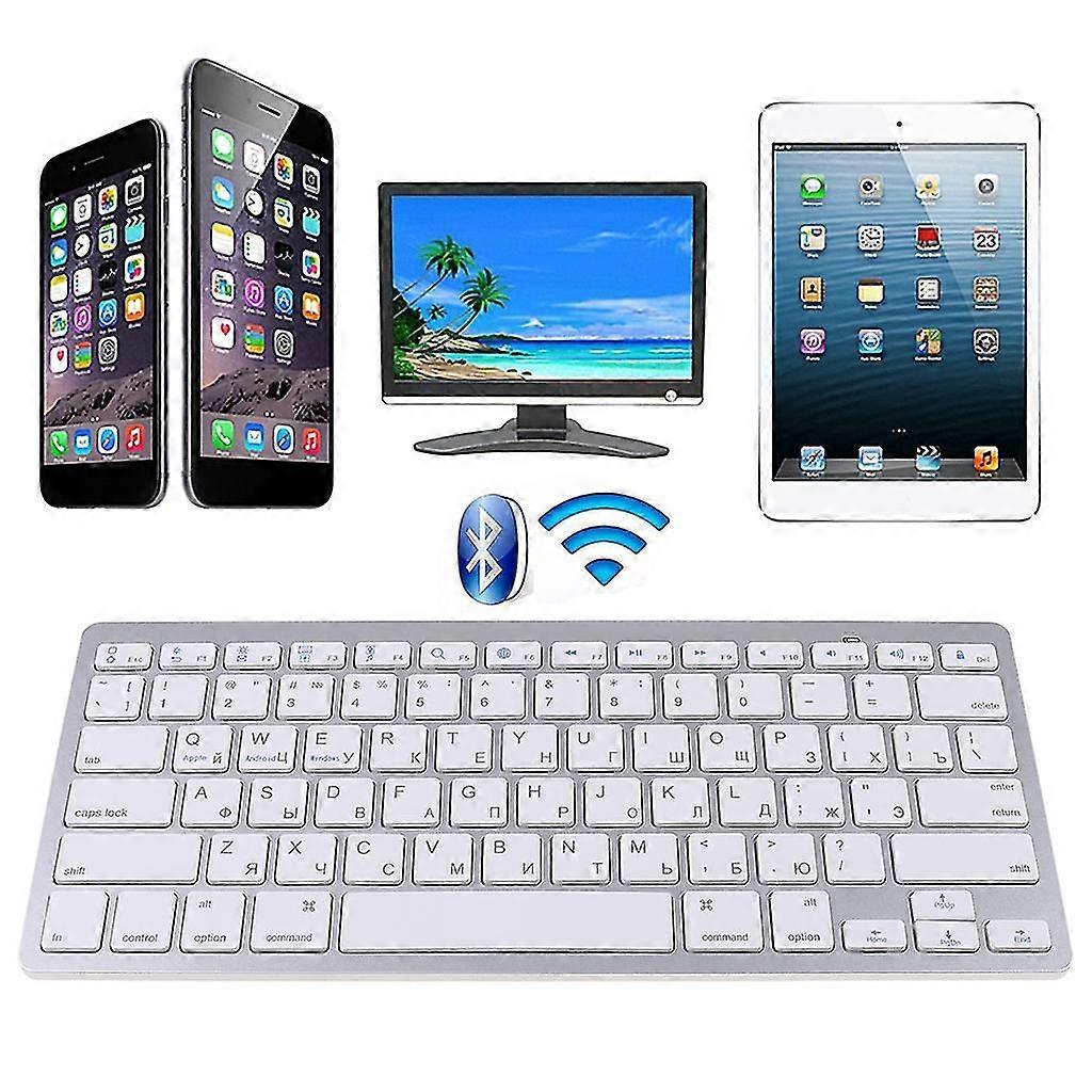 Russian Mini Wireless Bluetooth-compatible 3.0 Slim Keyboard For Windows Pc