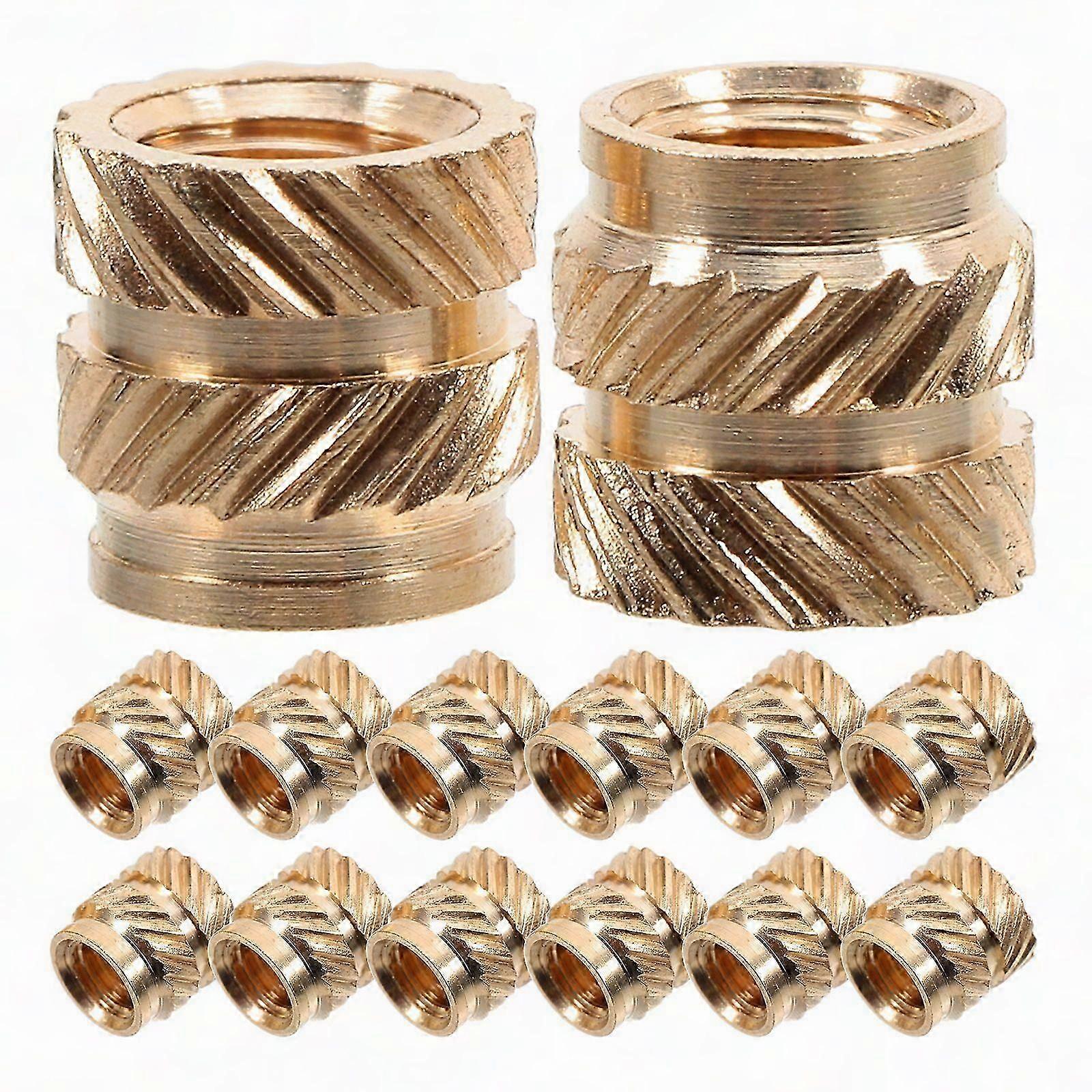 50Pcs Heat Set Insert Copper Threaded Female M4 for Plastic Embedding Supply