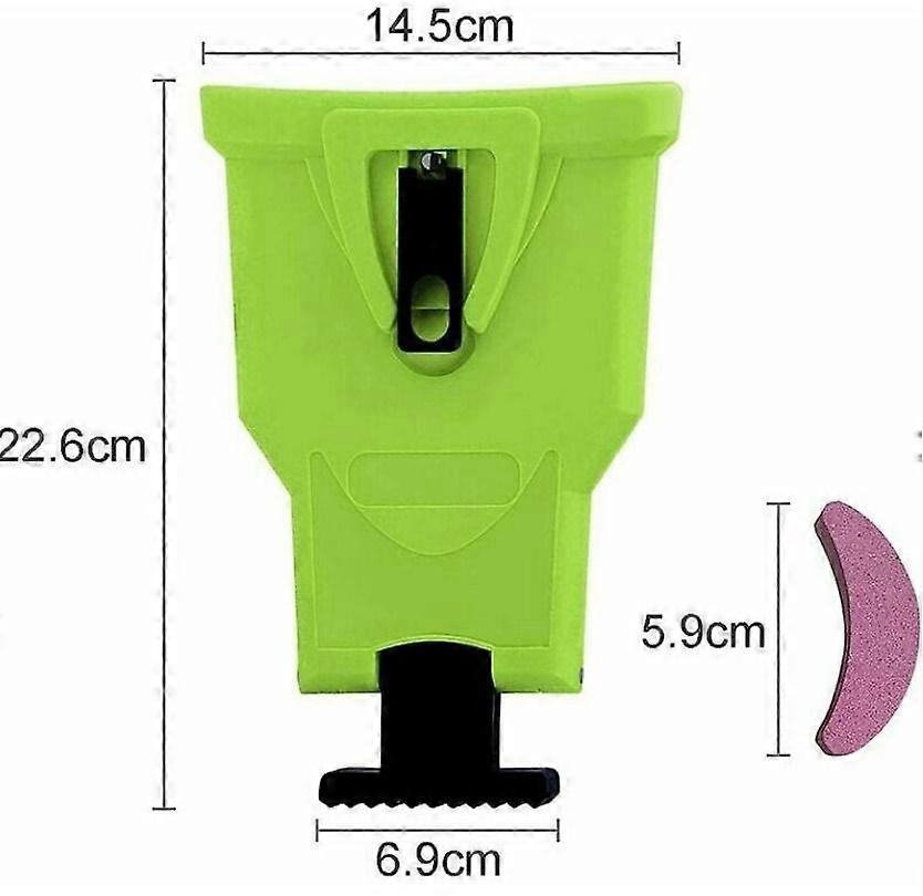 Green Chain Sharpener for Chainsaw, Weeder Chain, with 4pcs Replaceable Whetstone