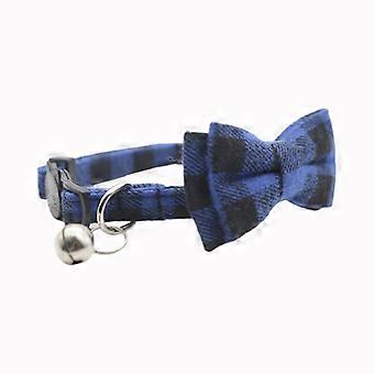 Anti Strangling Cat Collar, Cat Collar with Bell and Bow Tie, Cute Collars for Kitten and Cats, 1 Pack, Blue