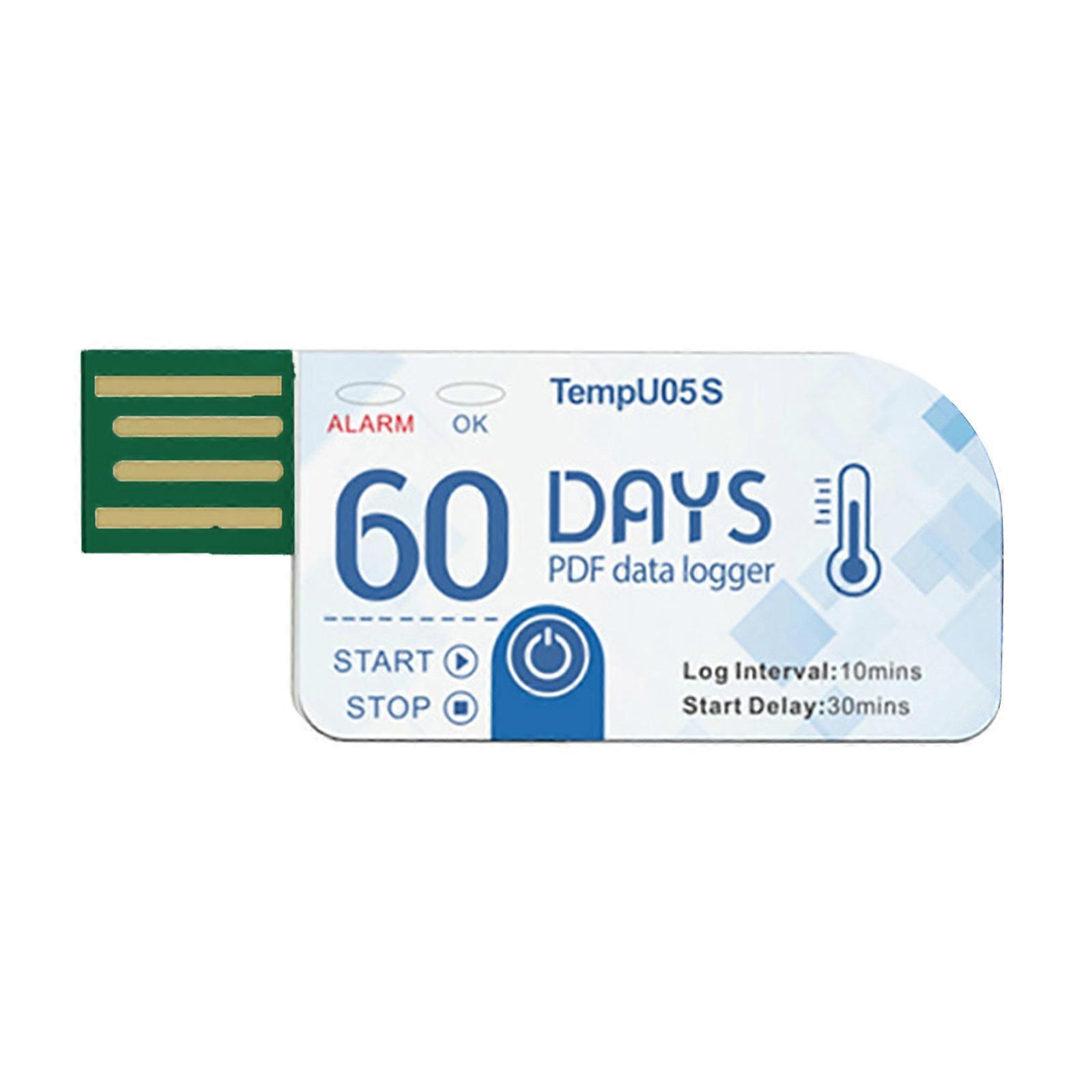 USB Temperature Data Logger Single Use Temperature Monitor With 10000 Points 60Days For Precise Data Collection Multicolor