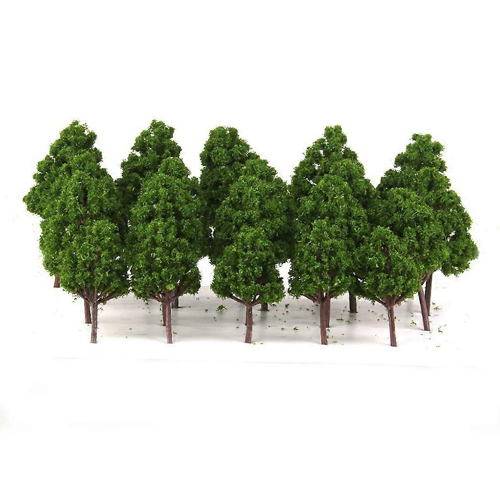 Green Model Tree Set for Decoration Use 20Pcs Plastic Model Trees