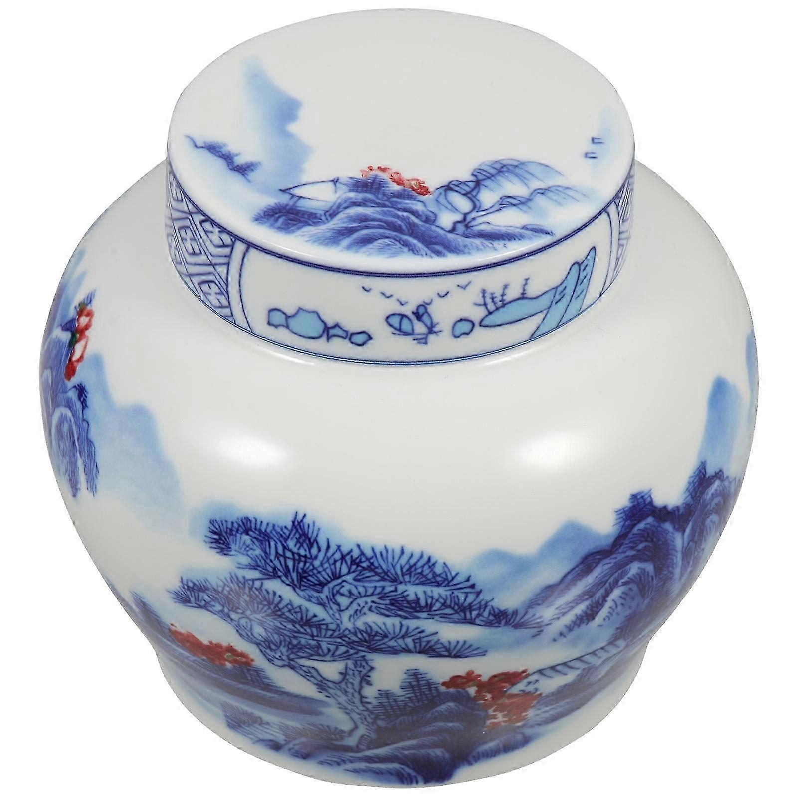 Ceramic Tea Canister for Tea Leaf Storage Multi-Purpose Jar