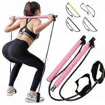 Portable Pilates Bar with Resistance Bands - Full-Body Workout for Strength Tone at Home