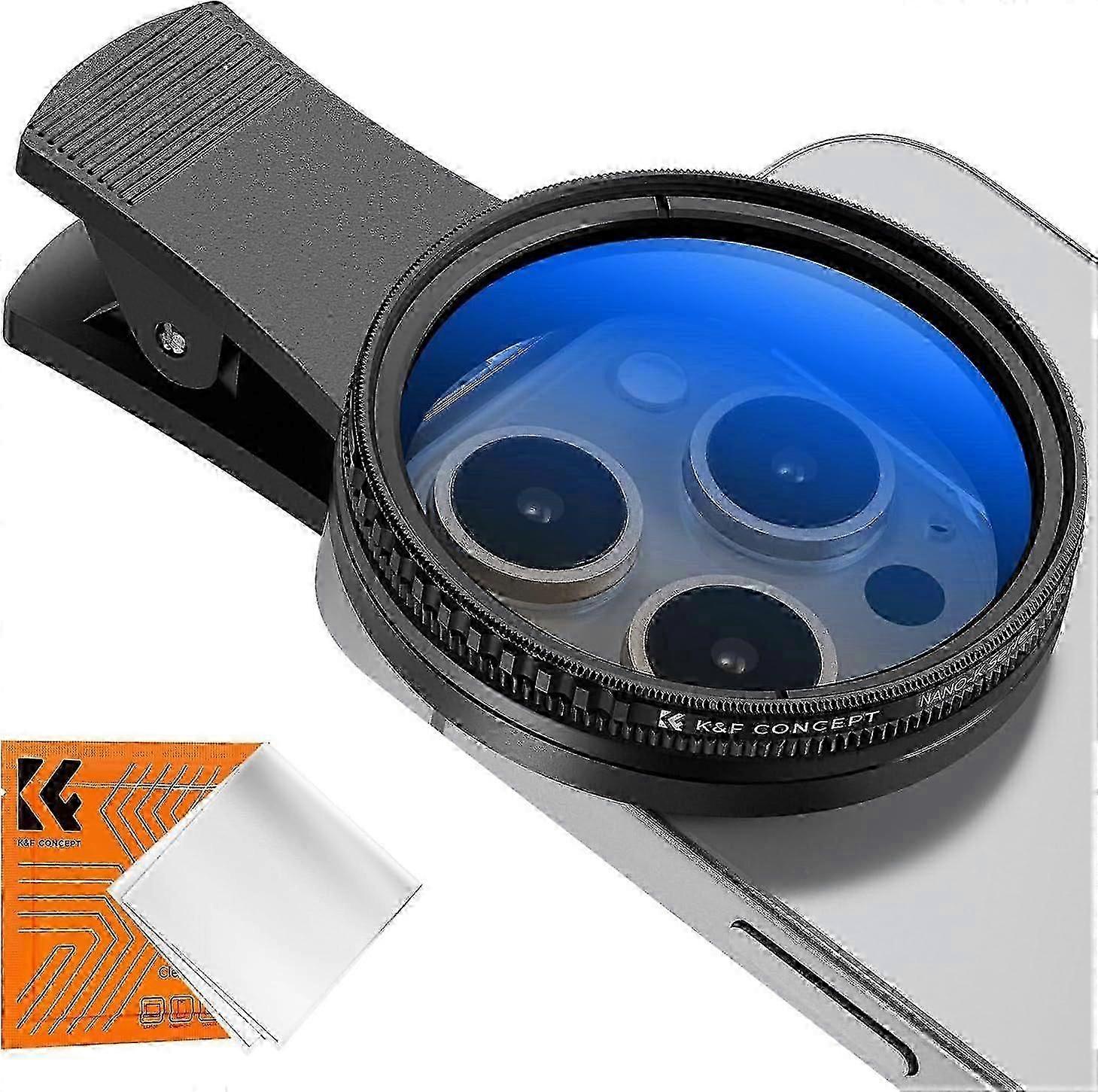 52mm CPL Polarizing Filter Clip-on Compatible for Phone Camera