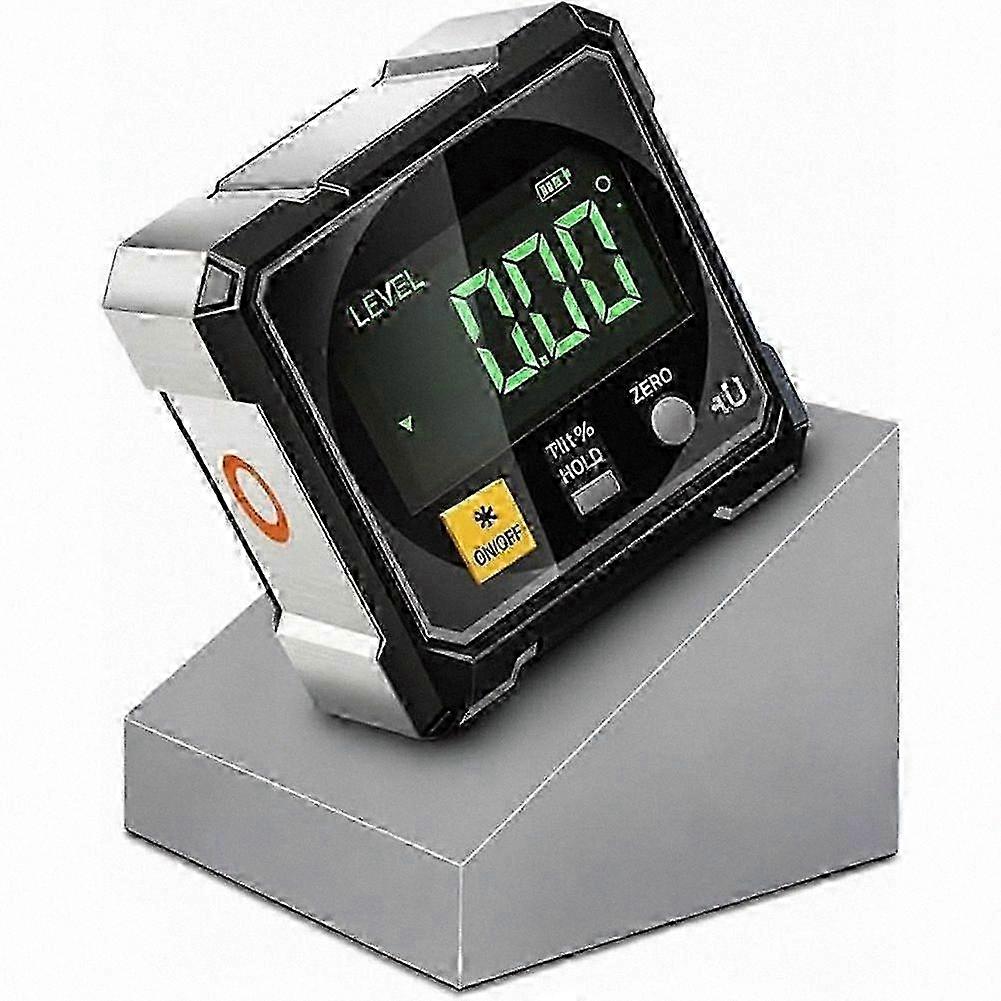 Digital Laser Angle Finder Protractor Tool with LED Display & 4-Side Magnetic Base