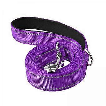 3x Reflective Dog Leash Comfortable Easy Clean Nylon Braided 6 Foot Heavy Duty