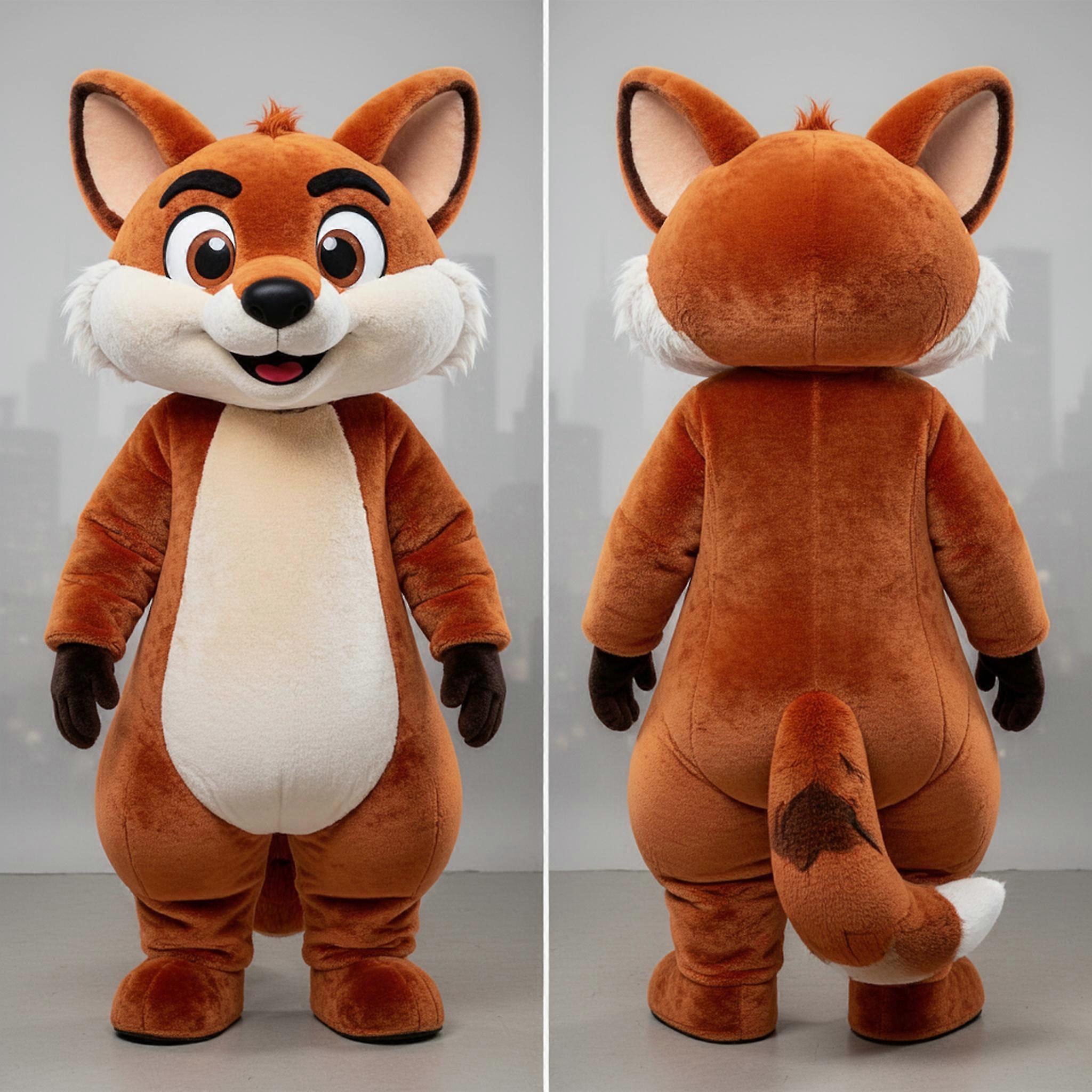 MASTICOT Rust Brown Cartoon Mongoose Mascot