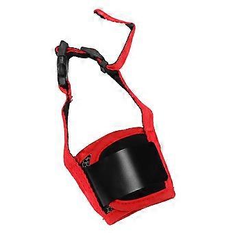Anti Eating Dog Muzzle XS Red Adjustable Comfortable Anti Bite Easy to Wear Clean