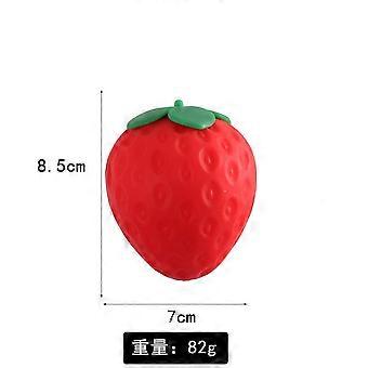 Internet celebrity simulation food toy strawberry squeeze toy TPR fruit strawberry filled flour stress relief ball toy