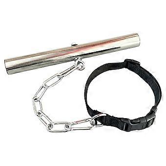 Stainless Steel Dog Anti-Chasing Collar Accessory, Neck Hanging Stick Tool Prevent Running After Cars for Outdoor Dogs