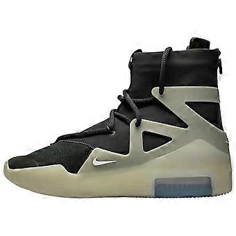 Tênis de basquete Nike x Fear Of God Air Fear Of God 1, cano alto, antiderrapante e resistente à abrasão, unissex, preto e bege, AR4237-903