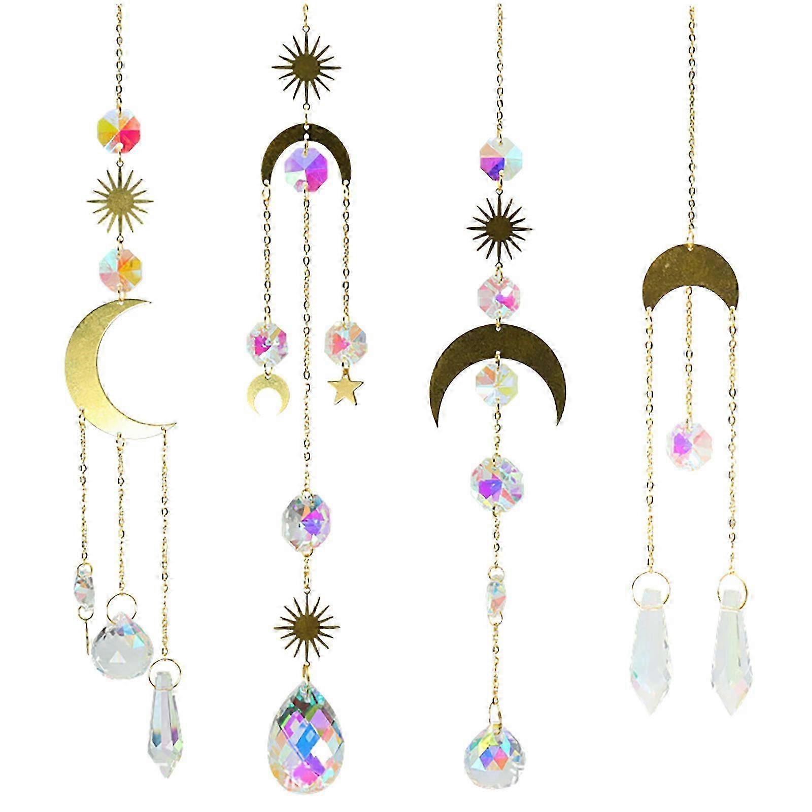 Rainbow Crystal Wind Chimes Set