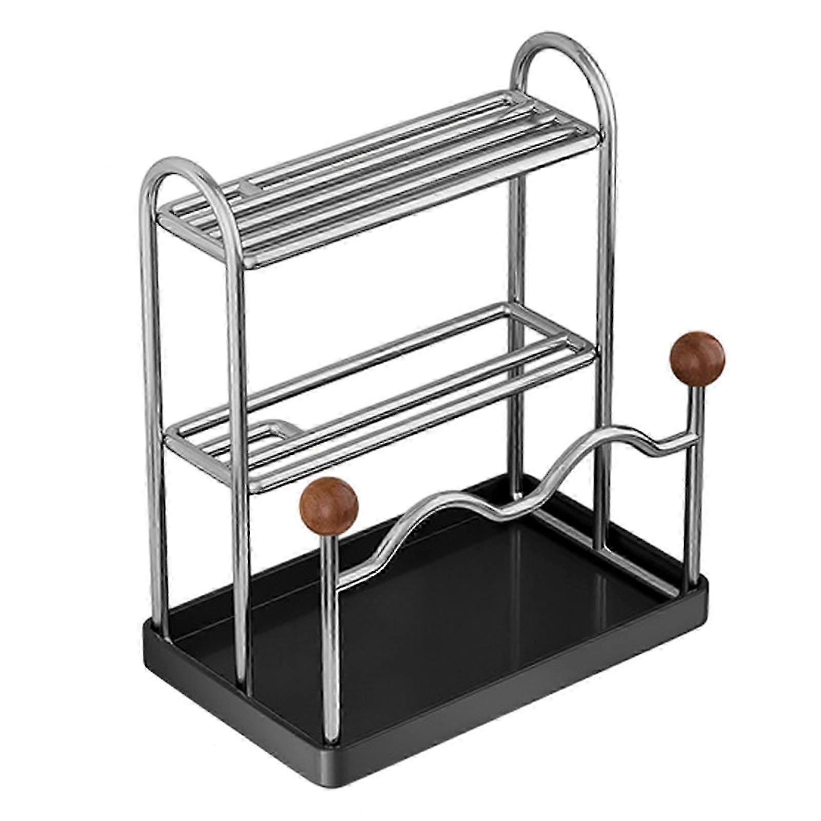 Compact Stainless Knife & Board Rack