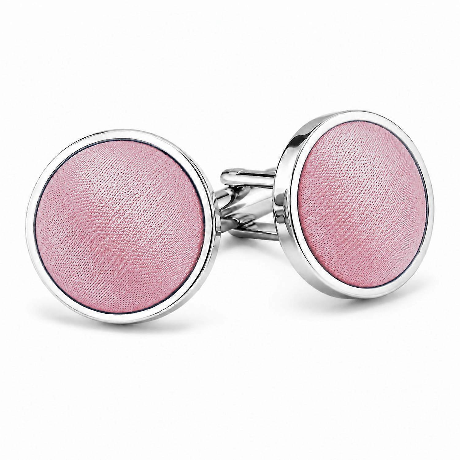 Abotoaduras de cetim bebê rosa liso