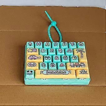 Stressabbauendes Tastaturspielzeug, sensorisches Fidget-Spielzeug mit 26 Tasten, kompakter Schlüsselanhänger, ideales Mitbringsel für Partys, kleiner Geschenkanhänger