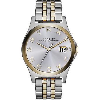 Marc by Marc Jacobs Slim Quarz Analog Damenuhr mit Edelstahl Armband MBM3319