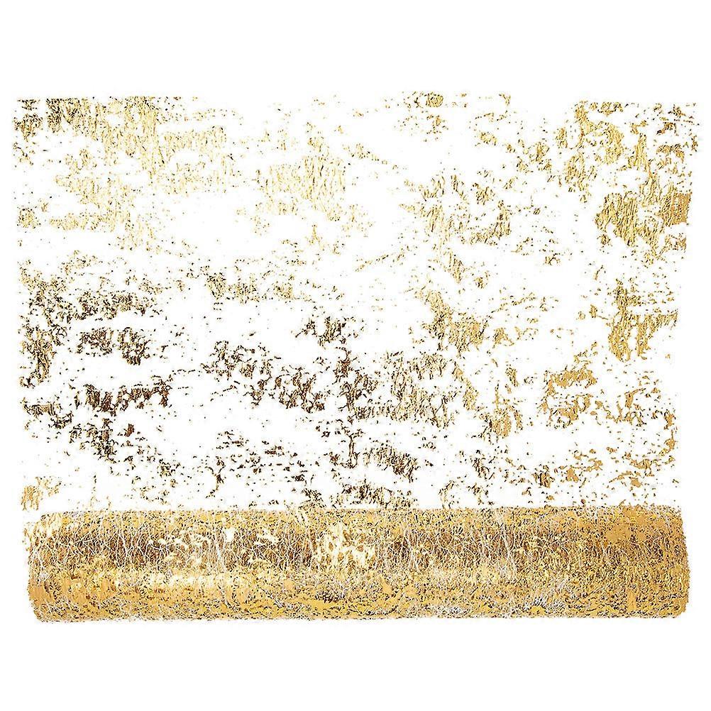 Gold Table Runner Featuring Polyester Material for 3 Rolls Celebration