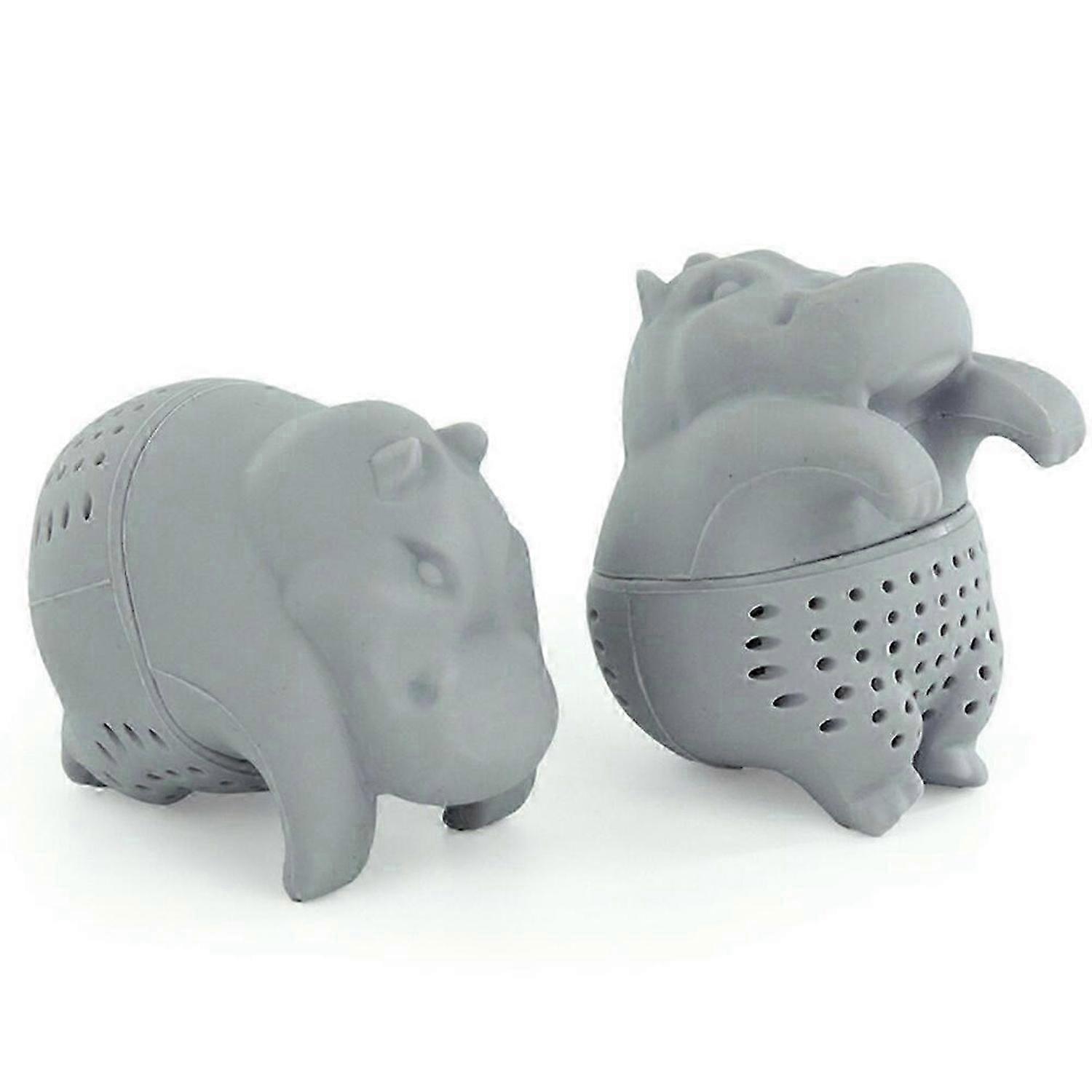Hippo Silicone Tea Infuser Tea Loose Leaf Tea Strainer Filter Diffuser Kitchen Tools Gadgets (Grey)