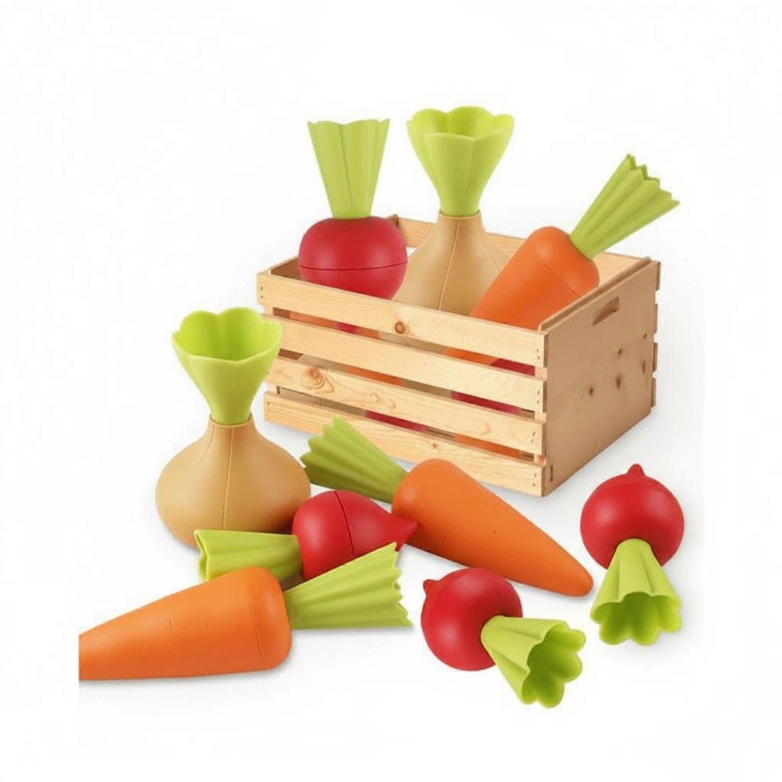 Vegetable Play Set Educational Pretend Vegetable Set Safe for Beach, Children