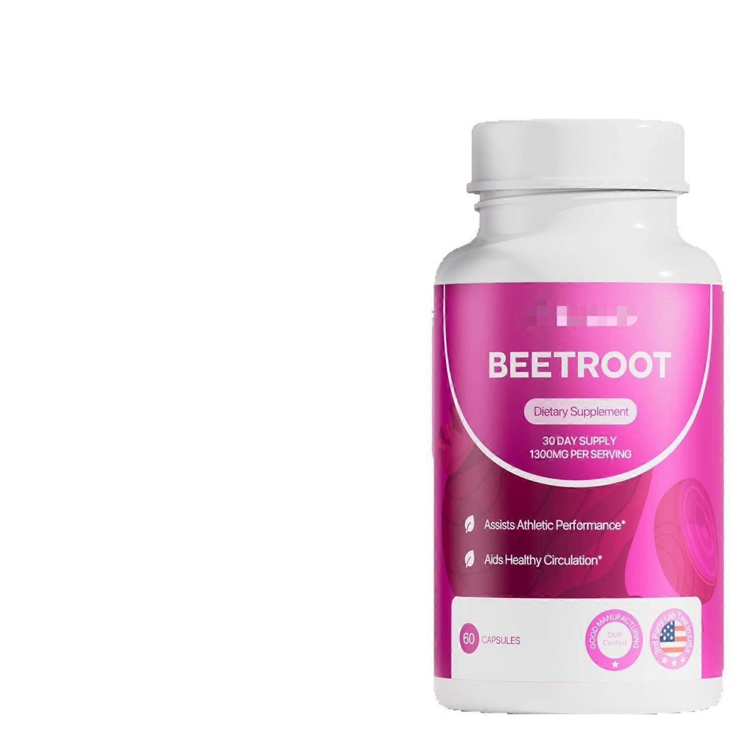 ShunTec 1300mg Beetroot Capsules, Athletic Performance & Circulation Support 60 Count