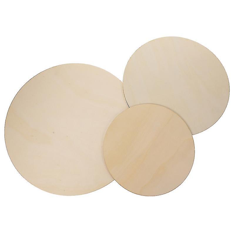 30X30cmおもちゃの描画タブレット15pcsブランクウッドスライスDIYクラフトペインティングボード未完成