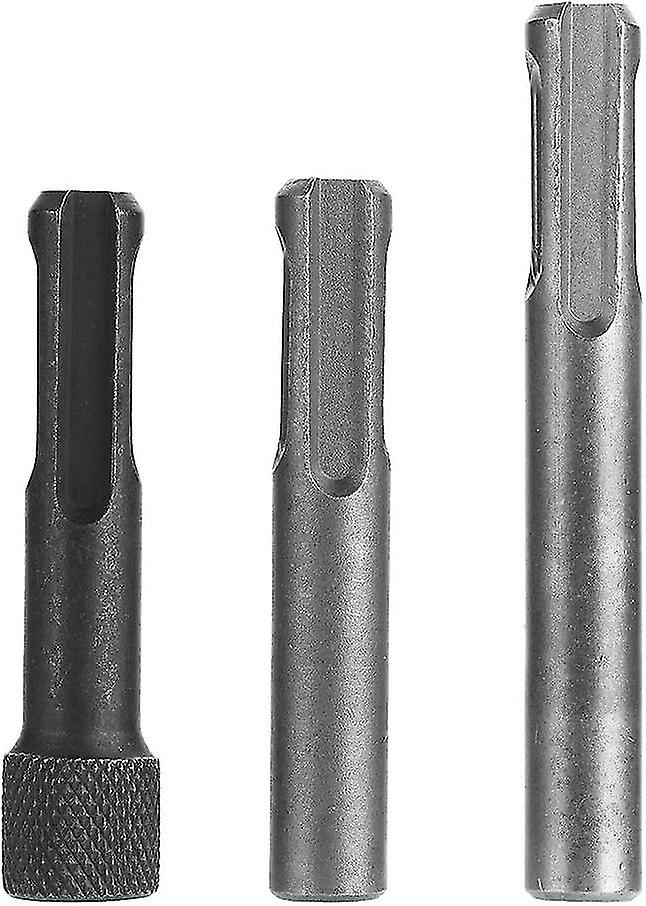 3pcs Sds 1/4" Hex Screwdriver Socket Adapter Converter Adapter Set For Hammer Drill Bit