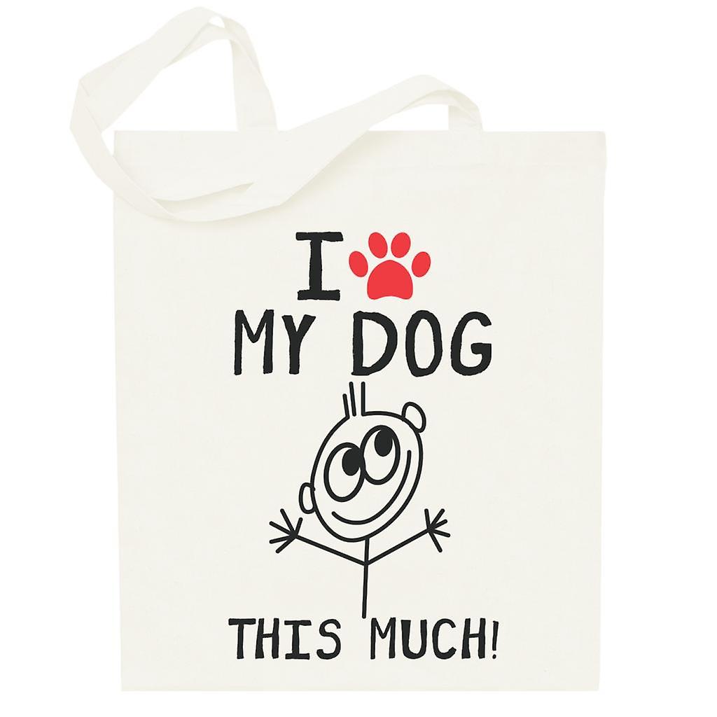 I Love My Dog This Much Totebag